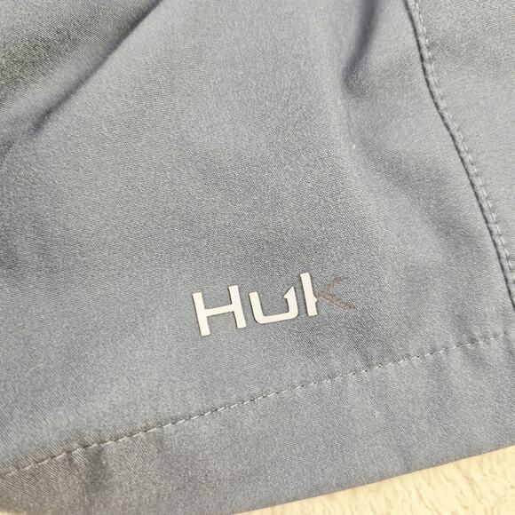 HUK Pursuit Volley Swim Shorts Mens XL Blue Performance Fishing Lined Hybrid - Picture 8 of 10